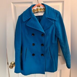 New York and company teal pea coat